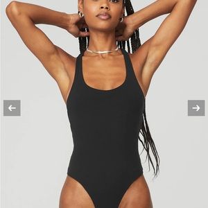 Alo Yoga Sleek Back Body Suit in Black